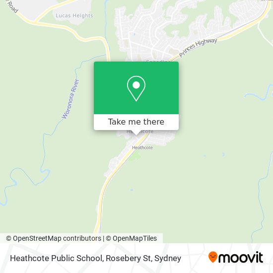 Mapa Heathcote Public School, Rosebery St