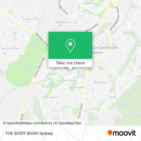 Mapa THE BODY SHOP