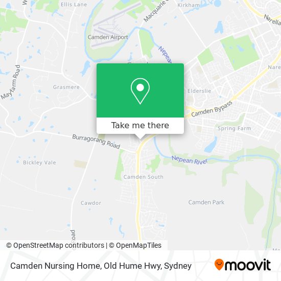 Camden Nursing Home, Old Hume Hwy map