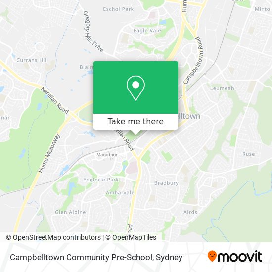 Mapa Campbelltown Community Pre-School