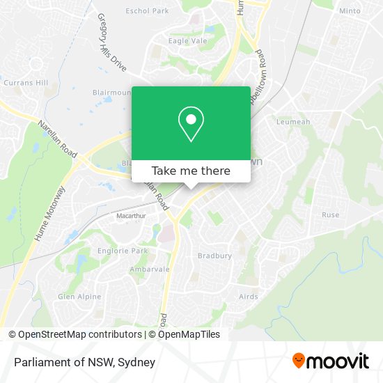 Mapa Parliament of NSW