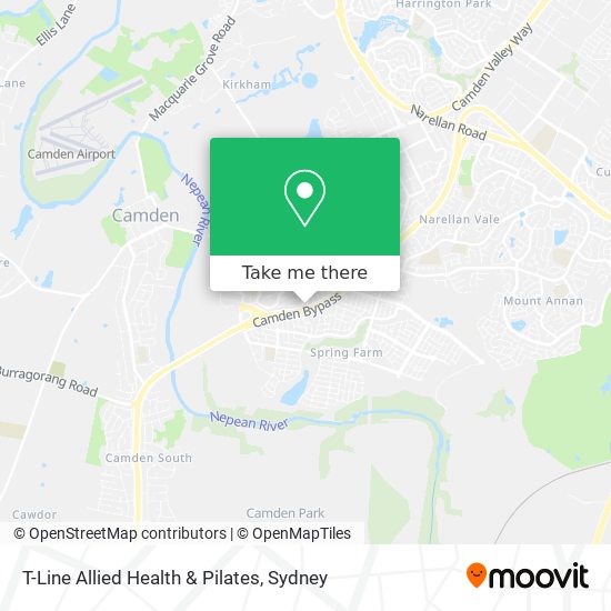 T-Line Allied Health & Pilates map