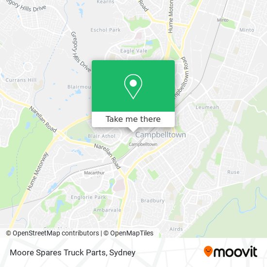 Mapa Moore Spares Truck Parts