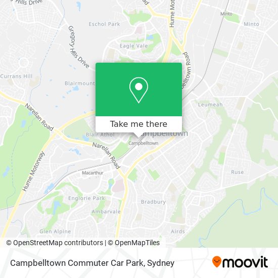 Campbelltown Commuter Car Park map