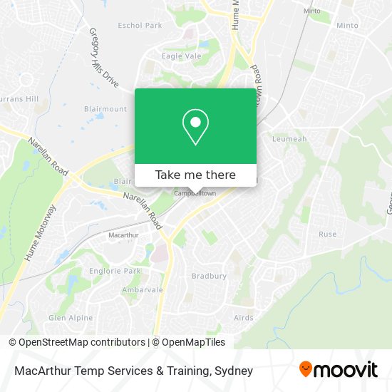 Mapa MacArthur Temp Services & Training