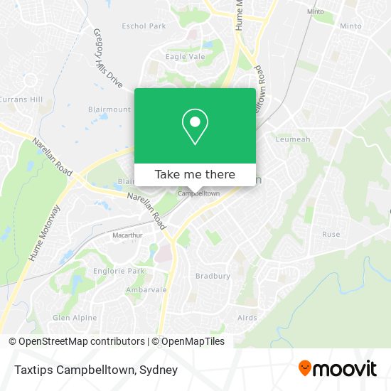 Taxtips Campbelltown map