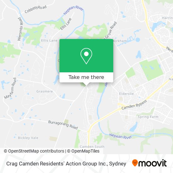 Mapa Crag Camden Residents' Action Group Inc.