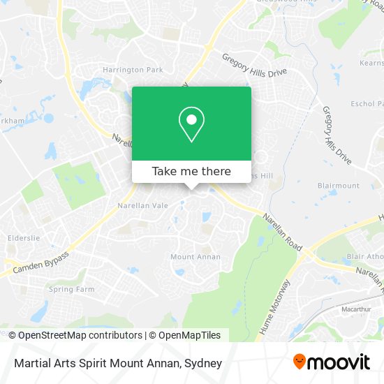 Mapa Martial Arts Spirit Mount Annan