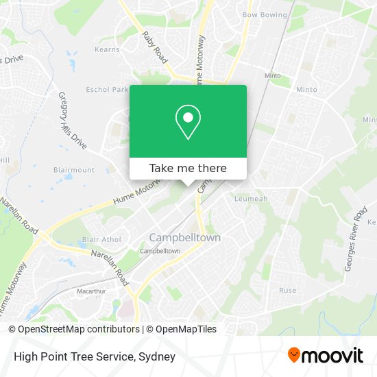 High Point Tree Service map