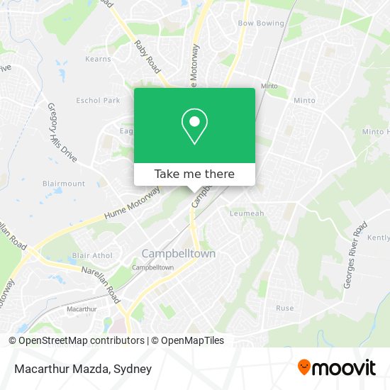 Macarthur Mazda map