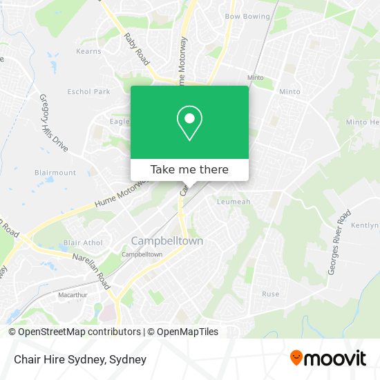 Chair Hire Sydney map