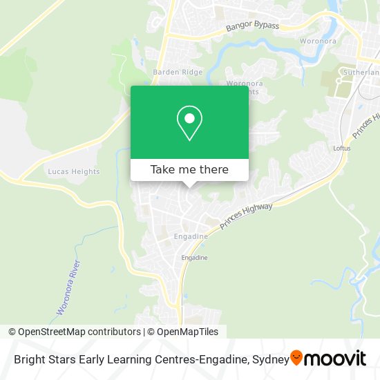 Mapa Bright Stars Early Learning Centres-Engadine