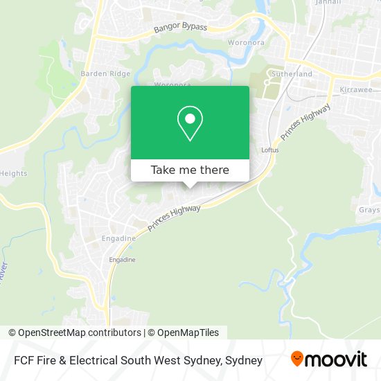 Mapa FCF Fire & Electrical South West Sydney