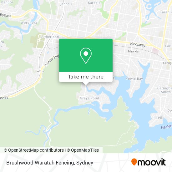 Mapa Brushwood Waratah Fencing