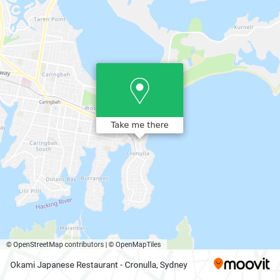 Okami Japanese Restaurant - Cronulla map