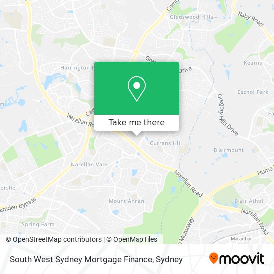 Mapa South West Sydney Mortgage Finance