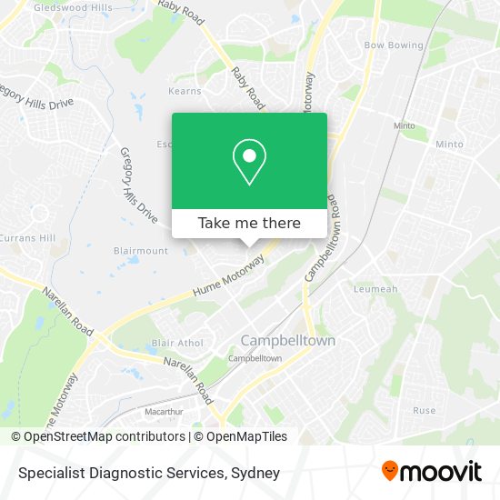 Specialist Diagnostic Services map