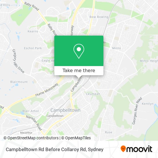 Campbelltown Rd Before Collaroy Rd map