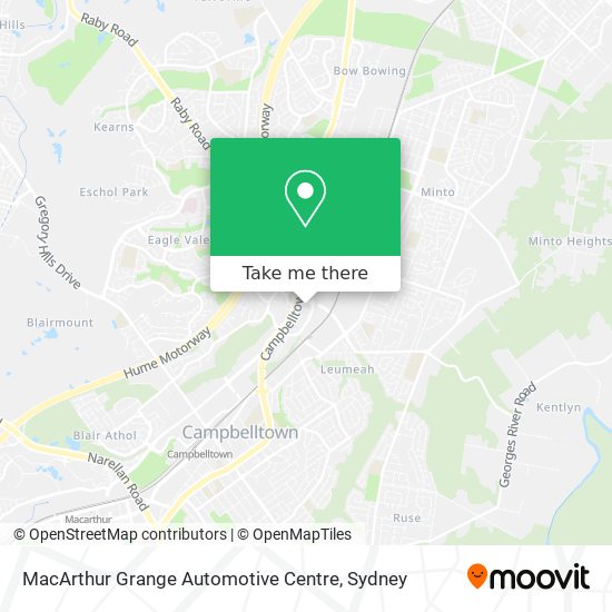 MacArthur Grange Automotive Centre map