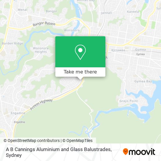 A B Cannings Aluminium and Glass Balustrades map