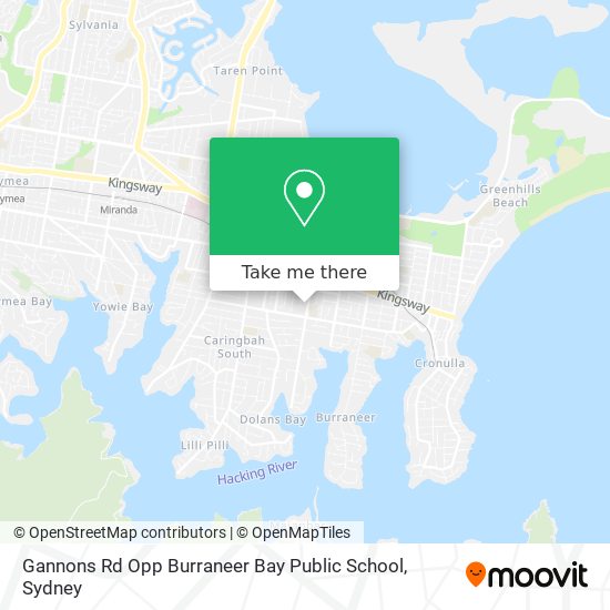 Gannons Rd Opp Burraneer Bay Public School map