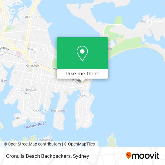 Cronulla Beach Backpackers map