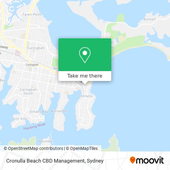 Cronulla Beach CBD Management map