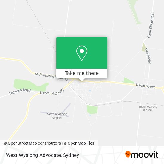 Mapa West Wyalong Advocate