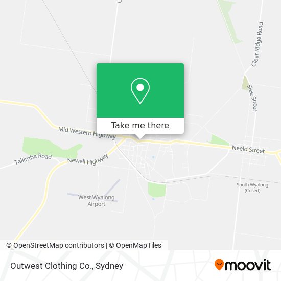 Outwest Clothing Co. map