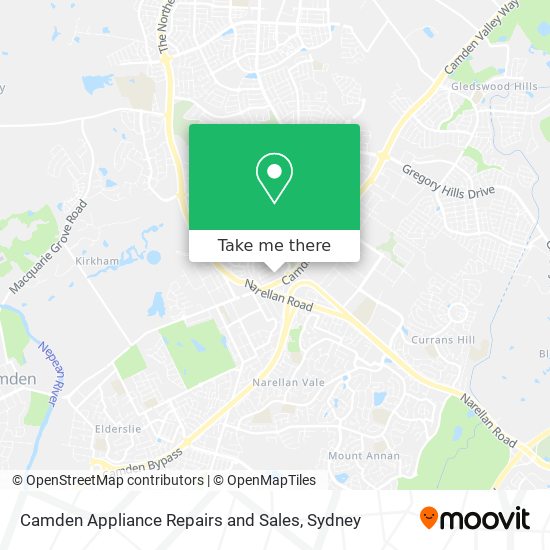 Mapa Camden Appliance Repairs and Sales