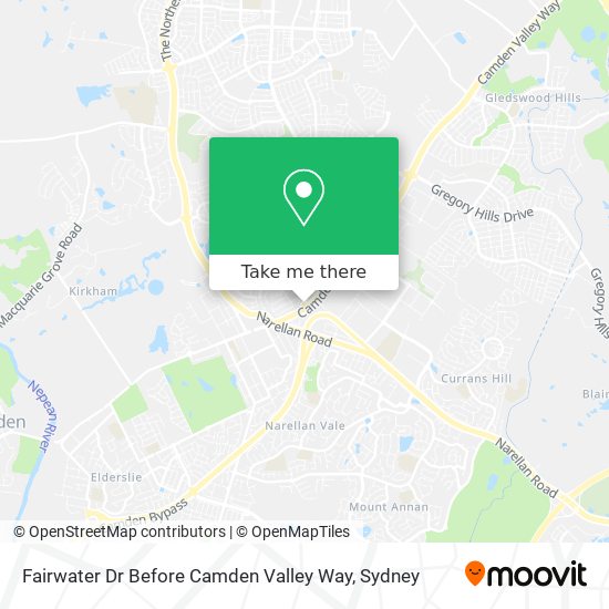 Mapa Fairwater Dr Before Camden Valley Way