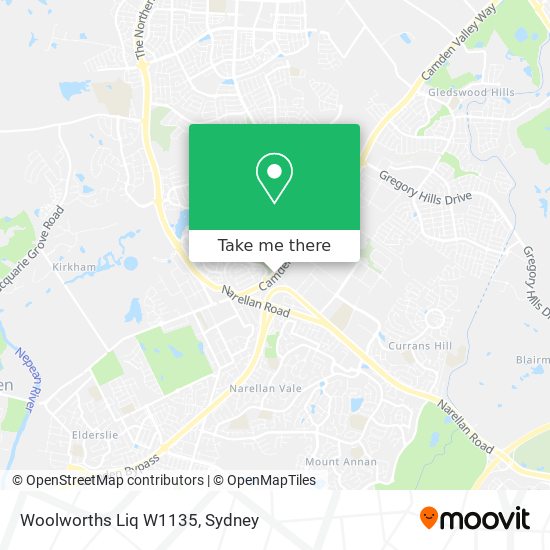 Mapa Woolworths Liq W1135