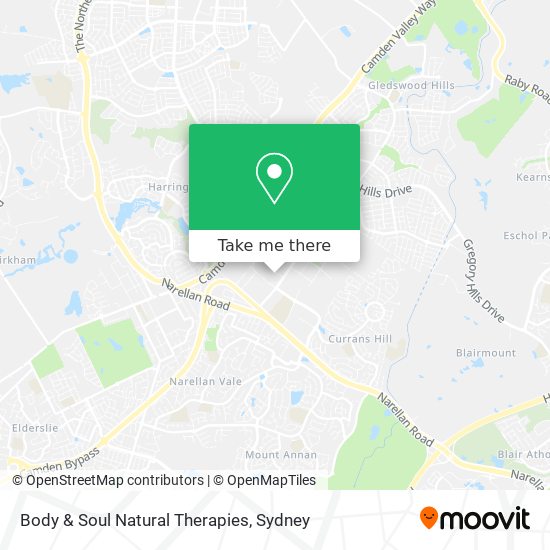 Mapa Body & Soul Natural Therapies