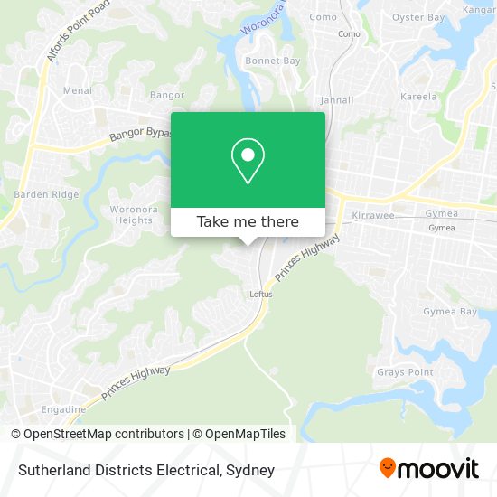 Mapa Sutherland Districts Electrical