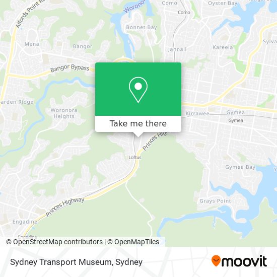 Sydney Transport Museum map