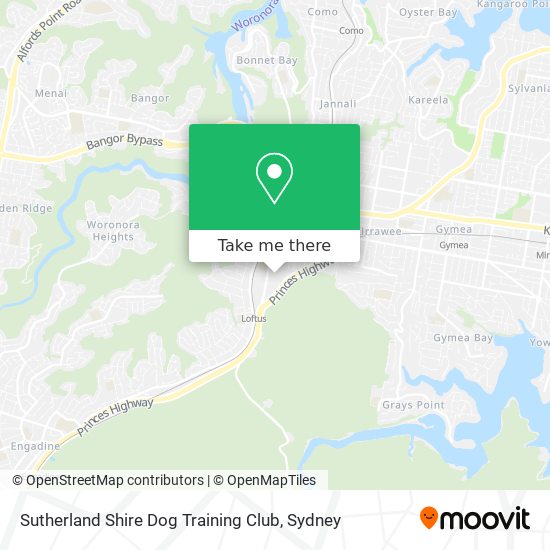 Sutherland Shire Dog Training Club map