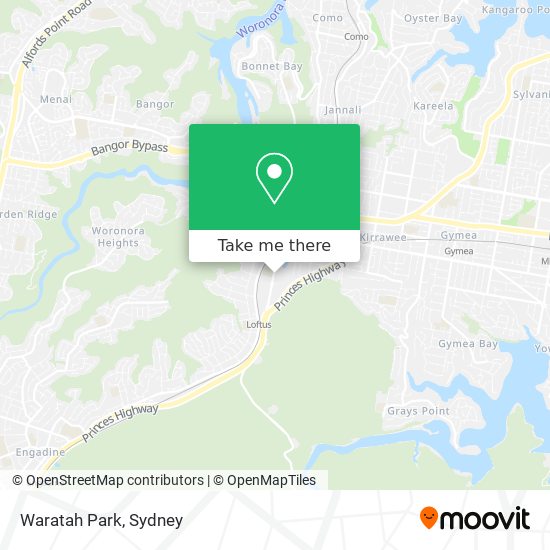 Mapa Waratah Park