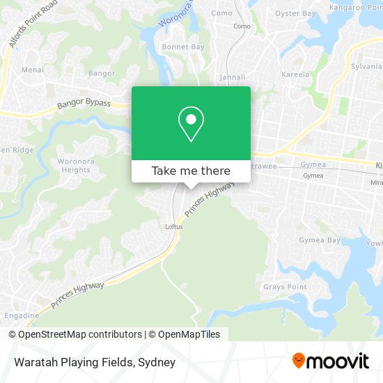 Mapa Waratah Playing Fields