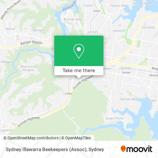 Mapa Sydney Illawarra Beekeepers (Assoc)