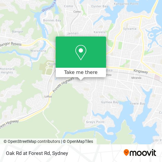 Oak Rd at Forest Rd map