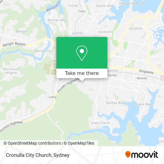 Cronulla City Church map