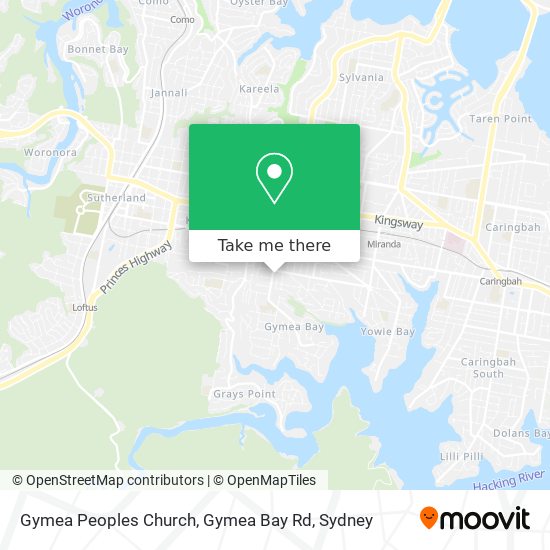 Mapa Gymea Peoples Church, Gymea Bay Rd