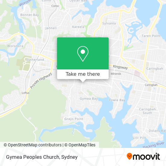 Gymea Peoples Church map