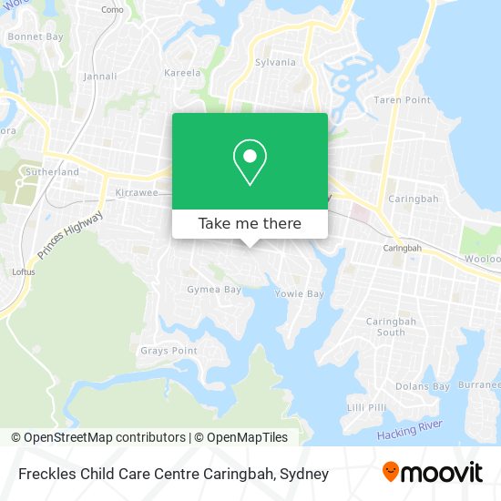 Mapa Freckles Child Care Centre Caringbah