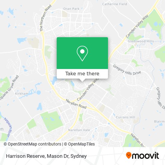 Harrison Reserve, Mason Dr map