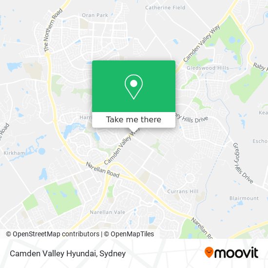 Camden Valley Hyundai map