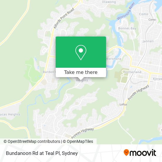 Mapa Bundanoon Rd at Teal Pl