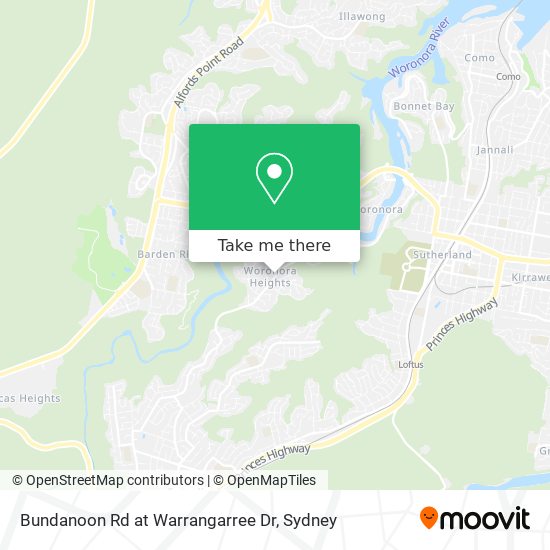 Mapa Bundanoon Rd at Warrangarree Dr