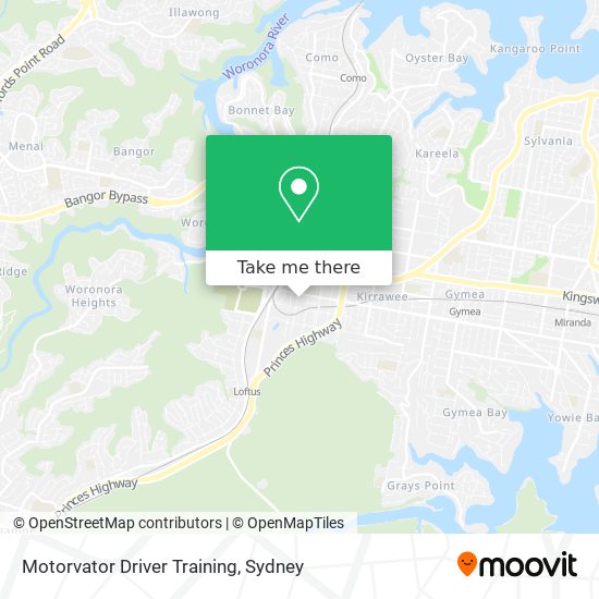 Motorvator Driver Training map