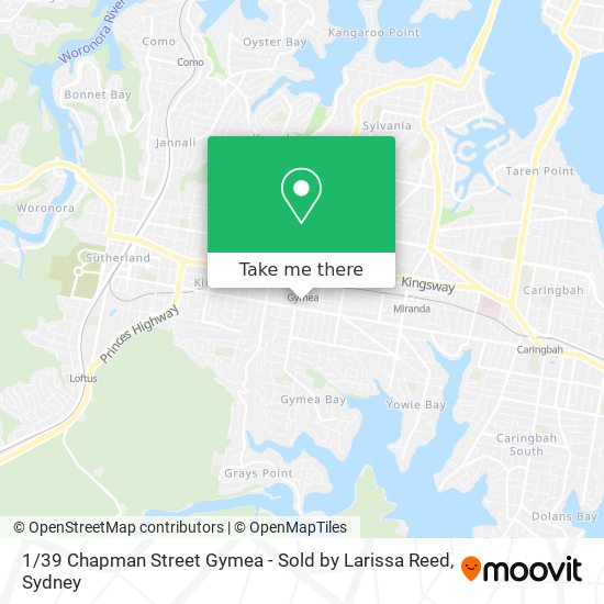 1 / 39 Chapman Street Gymea - Sold by Larissa Reed map